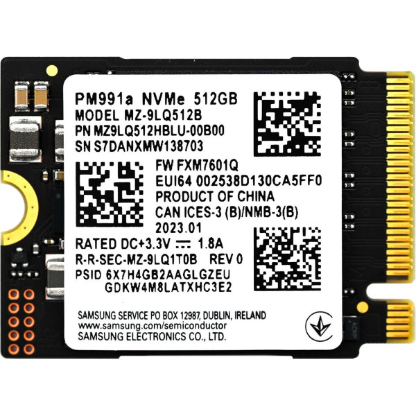 Купити SSD диск Samsung PM991a 512Gb NVMe PCIe M.2 2230 (MZ-9LQ512B)
