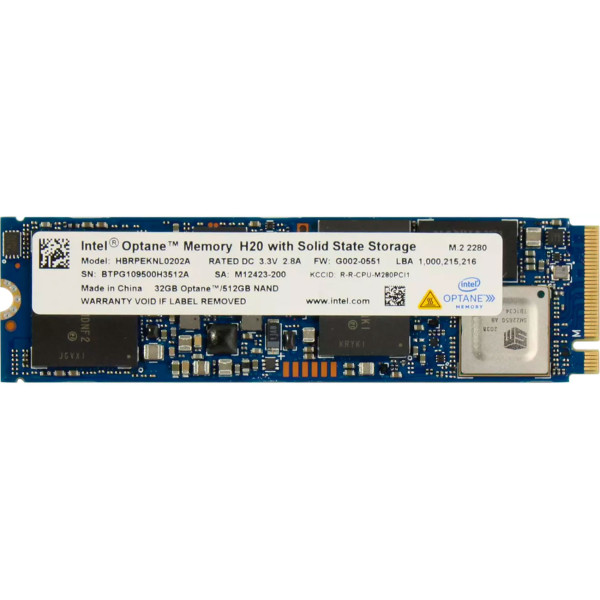 Купити SSD диск Intel Optane H20 512Gb NVMe PCIe M.2 2280 (HBRPEKNL0202A)