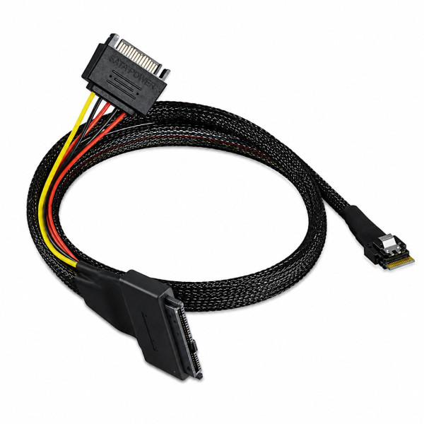 Купити Кабель SlimSAS SFF-8654 4i to U.2 SFF-8639 NVMe PCIe SSD 0,5 м