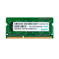Пам'ять для ноутбука Apacer SODIMM DDR3-1600 4Gb PC3-12800S non-ECC Unbuffered (76.B396G.C7A0C)