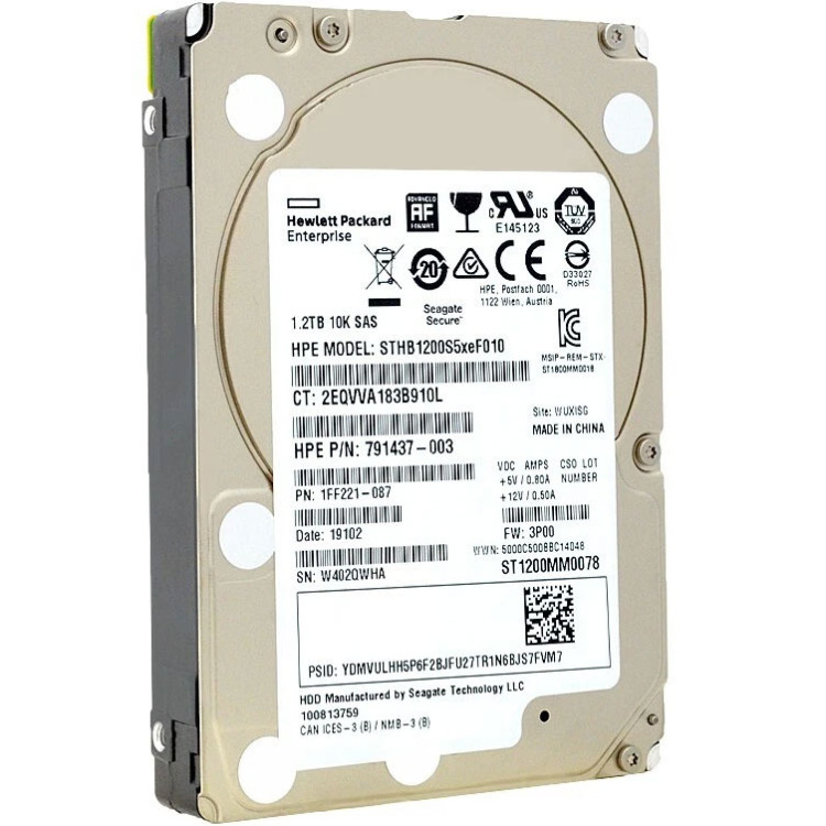 Серверний диск HPE 791437-003 1.2Tb 10K 12G SAS 2.5