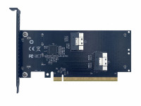 PCIe 4.0 x16 адаптер на 2× SlimSAS SFF-8654 8i для NVMe U.2/U.3 SSD