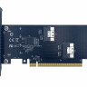PCIe 4.0 x16 адаптер на 2× SlimSAS SFF-8654 8i для NVMe U.2/U.3 SSD