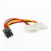 Перехідник 2x Molex 4pin to PCI-e 6pin 18AWG