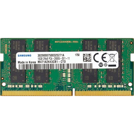 Купити Пам'ять для ноутбука Samsung SODIMM DDR4-2666 16Gb PC4-21300 non-ECC Unbuffered (M471A2K43CB1-CTD)