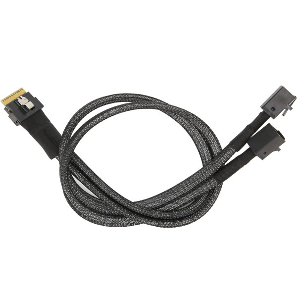 Купити Кабель SFF-8654 8i SlimSAS to 2 SFF-8643 Mini-SAS HD 1m