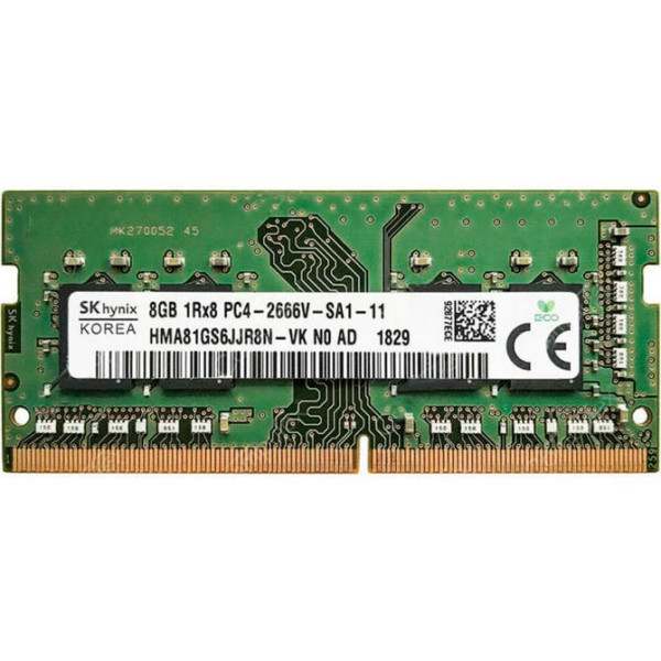 Купити Пам'ять для ноутбука Hynix SODIMM DDR4-2666 8Gb PC4-21300 non-ECC Unbuffered (HMA81GS6JJR8N-VK)
