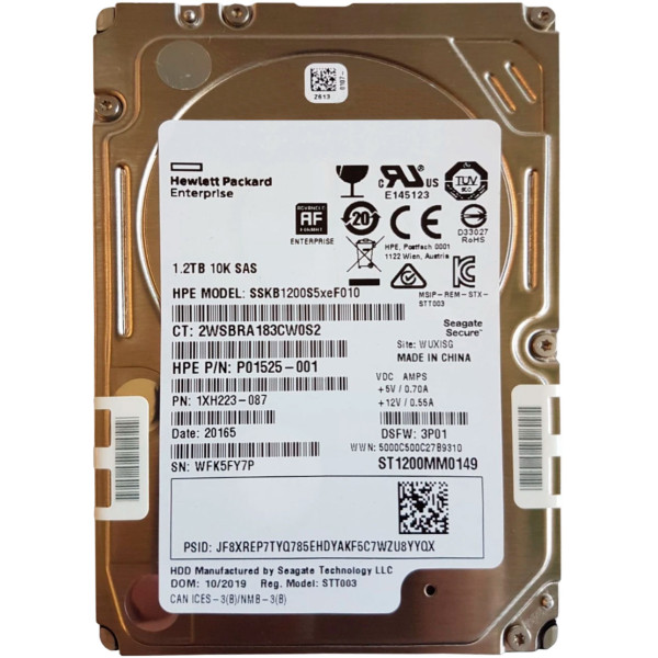 Купити Серверний диск HPE P01525-001 1.2Tb 10K 12G SAS 2.5 (SSKB1200S5xeF010)