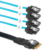 Кабель SFF-8654 4i SlimSAS to 4 SATA Splitter 0.5m - SFF-8654-4i-SlimSAS-to-4-SATA-Splitter-0.5m-2