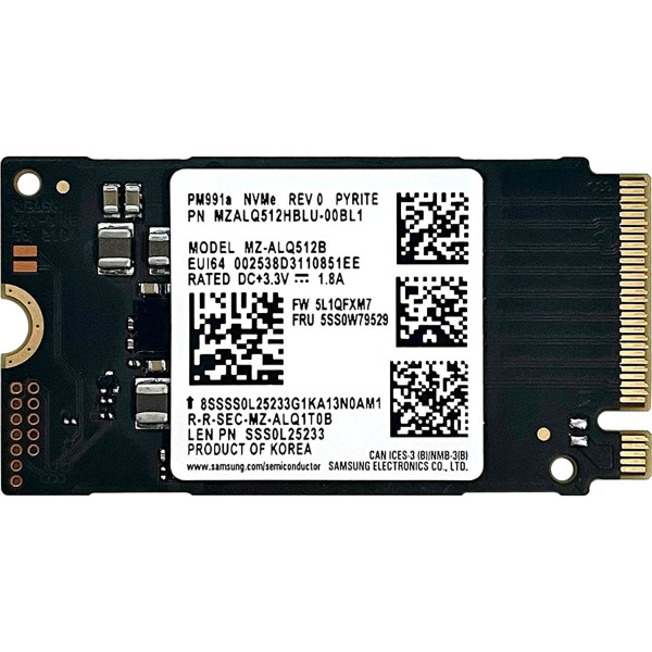 Купить SSD диск Samsung PM991a 512Gb NVMe PCIe M.2 (MZ-ALQ512B)