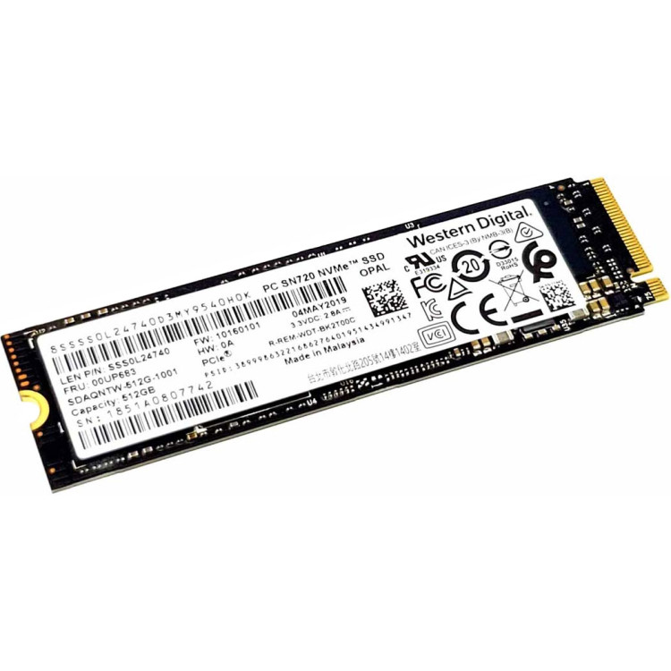 SSD диск Western Digital PC SN720 512Gb NVMe PCIe M.2 2280