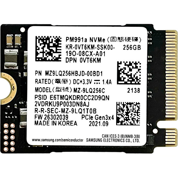 Купити SSD диск Samsung PM991a 256Gb NVMe PCIe M.2 2230 (MZ-9LQ256C)