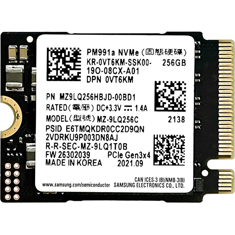 SSD диск Samsung PM991a 256Gb NVMe PCIe M.2 2230 (MZ-9LQ256C) – ціна,  купити в Києві, Харкові, Дніпрі, Одесі, Запорожжі, Львові. SSD диск Samsung  PM991a 256Gb NVMe PCIe M.2 2230 (MZ-9LQ256C): характеристики, опис, відгуки  | HARD 