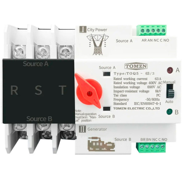 Купити Автомат введення резерву TOMZN 63А 3P (TOQ5-63/3)