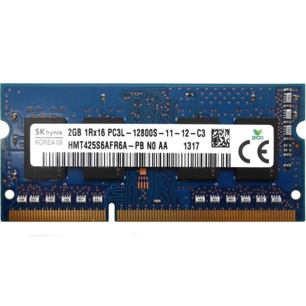 Купити Пам'ять для ноутбука Hynix SODIMM DDR3-1600 2Gb PC3L-12800S non-ECC Unbuffered (HMT425S6AFR6A-PB)