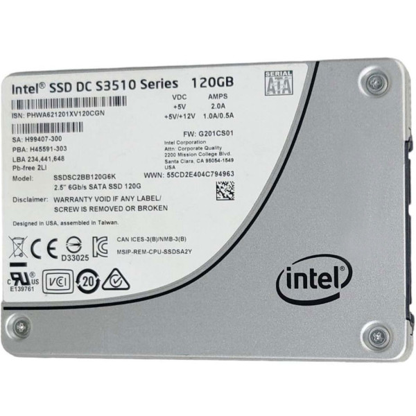 Купити SSD диск Intel DC S3510 120Gb 6G SATA 2.5 (SSDSC2BB120G6K)