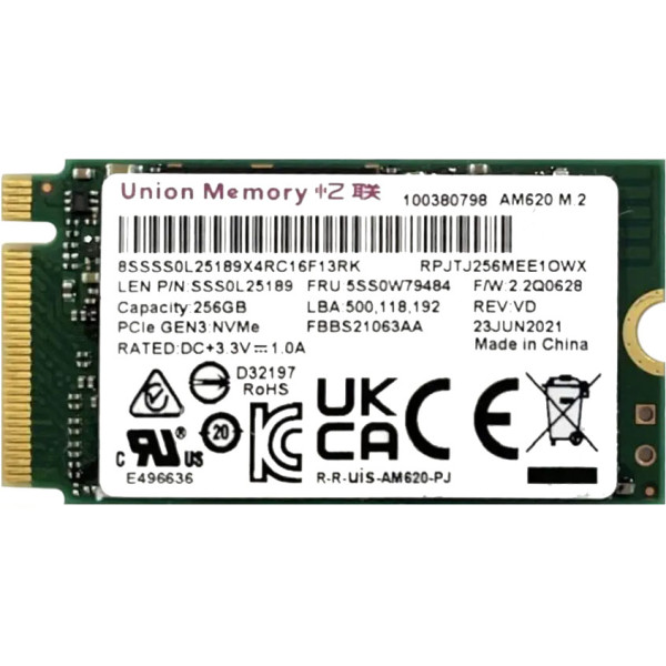 Купити SSD диск Union Memory AM620 256Gb NVMe PCIe M.2 2242 (RPJTJ256MEE1OWX)