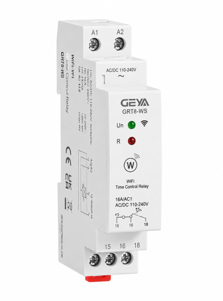 Купити WiFi реле часу GEYA GRT8-WS Tuya Smart 16A AC/DC 110-240V