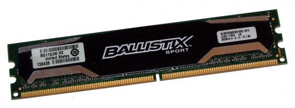 Купить Оперативная память Crucial DDR2-800 2Gb PC2-6400 non-ECC Unbuffered (BLS2G2D80EBS1S00-16FH)