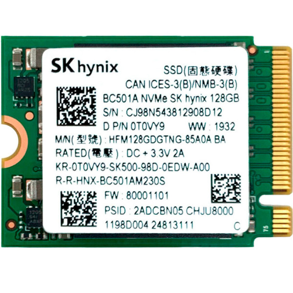 Купити SSD диск SK hynix BC501A 128Gb NVMe PCIe M.2 2230 (HFM128GDGTNG-85A0A)