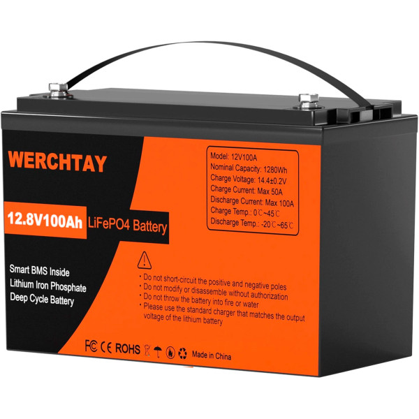 Купити Акумулятор WERCHTAY LIFePO4 12V 100Ah