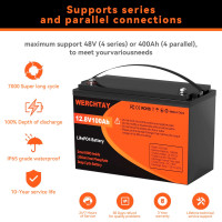 Купити Акумулятор WERCHTAY LIFePO4 12V 100Ah