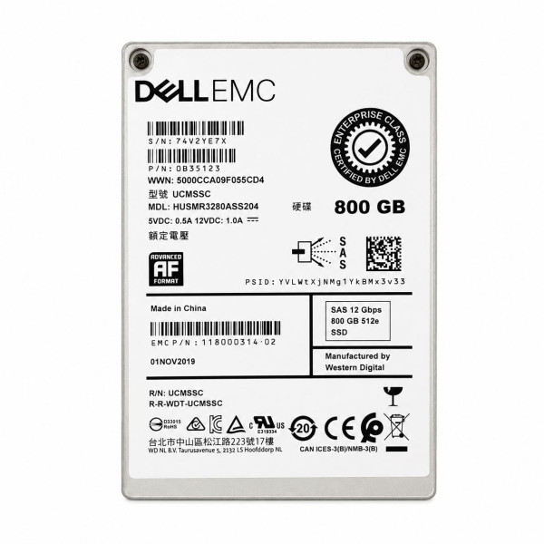 Купити Серверний SSD Dell EMC 800GB 2.5" SAS 12Gb/s 512e HUSMR3280ASS204
