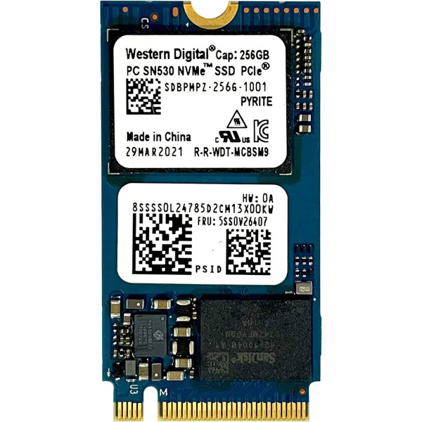 Купить SSD диск Western Digital PC SN530 256Gb NVMe PCIe M.2 (SDBPMPZ-256G)