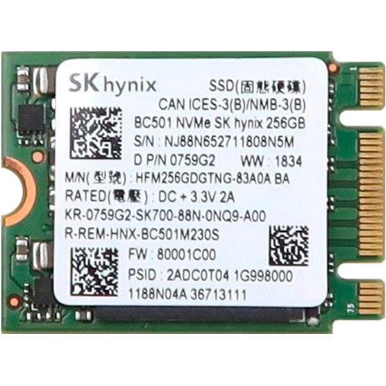 Купити SSD диск SK hynix BC501 256Gb NVMe PCIe M.2 2230 (HFM256GDGTNG-83A0A)