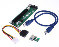 Райзер USB3.0 PCI-E 1x to 16x Extender Riser Card Adapter SATA 50см