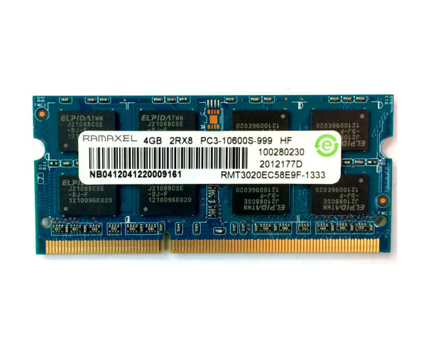 Купити Пам'ять для ноутбука Ramaxel SODIMM DDR3-1333 4Gb PC3-10600S non-ECC Unbuffered (RMT3020EC58E9F-1333