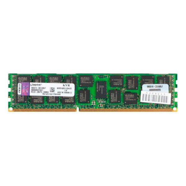 Купити Пам'ять для сервера Kingston DDR3-1600 8Gb PC3-12800R ECC Registered (KVR16R11D4/8)