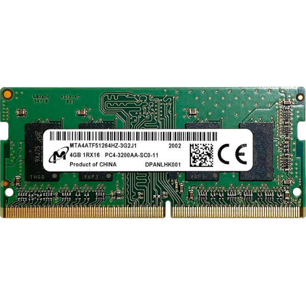Купити Пам'ять для ноутбука Micron SODIMM DDR4-3200 4Gb PC4-25600 non-ECC Unbuffered (MTA4ATF51264HZ-3G2J1)