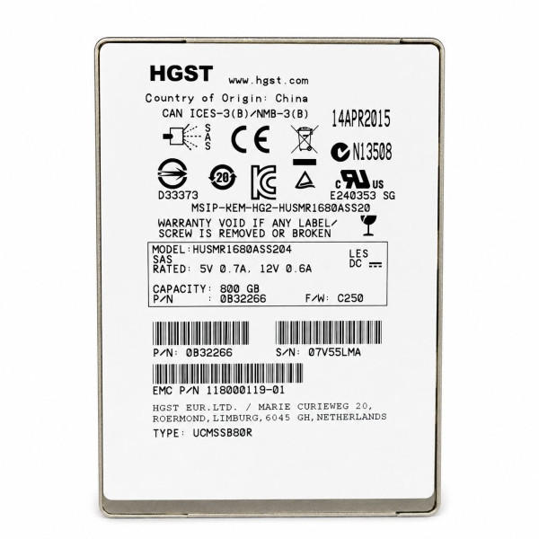 Купити Серверний SSD HGST 800GB SAS 12G 2.5″ (HUSMR1680ASS204)