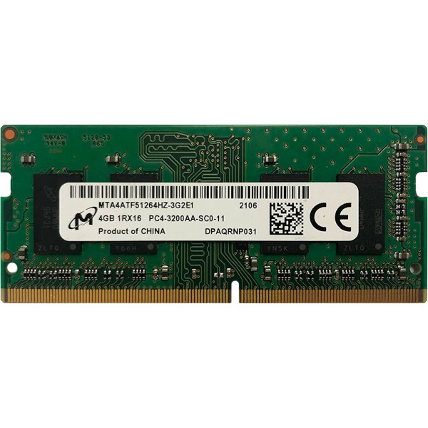 Купити Пам'ять для ноутбука Micron SODIMM DDR4-3200 4Gb PC4-25600 non-ECC Unbuffered (MTA4ATF51264HZ-3G2E1)