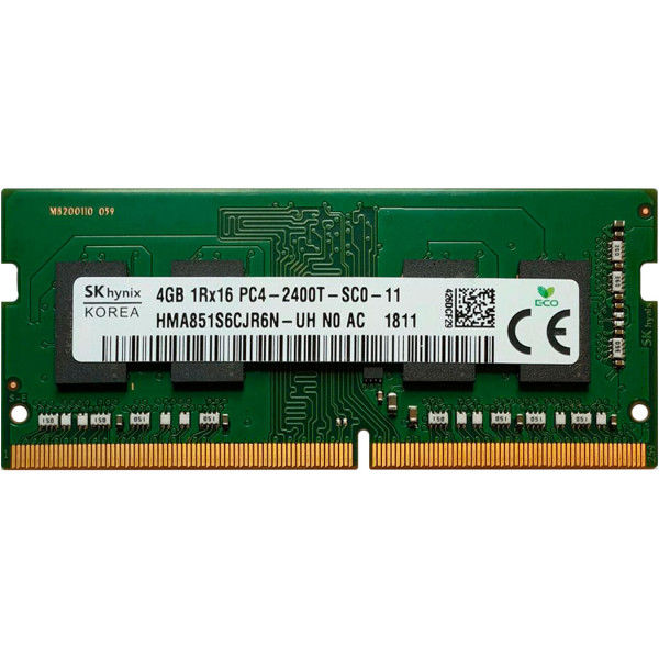 Купити Пам'ять для ноутбука Hynix SODIMM DDR4-2400 4Gb PC4-19000 non-ECC Unbuffered (HMA851S6CJR6N-UH)