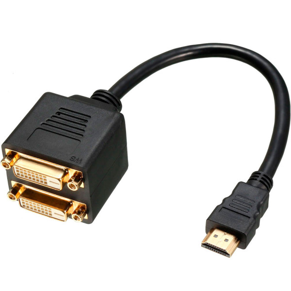 Купити Перехідник HDMI to 2x DVI Video Interface Splitter 0.3m