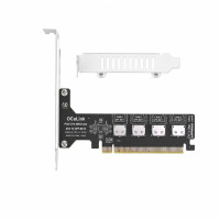 Адаптер-розгалужувач PCIe 4.0 x16 на 4× OCuLink SFF-8612 x4 з підтримкою Bifurcation