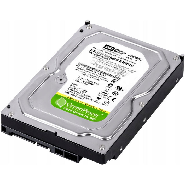 Disque Dur Western Digital 500 Go - Modèle WD5000AVCS - Pour PC De Bureau - Occasion Fonctionnel