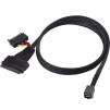 Кабель SFF-8643 Mini-SAS HD to SFF-8639 U.2 NVMe connector with SATA Power 0.5m
