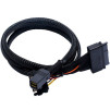 Кабель SFF-8643 Mini-SAS HD to SFF-8639 U.2 NVMe connector with SATA Power 0.5m - SFF-8643-Mini-SAS-HD-to-SFF-8639-U2-NVMe-connector-with-SATA-Power-05m-2