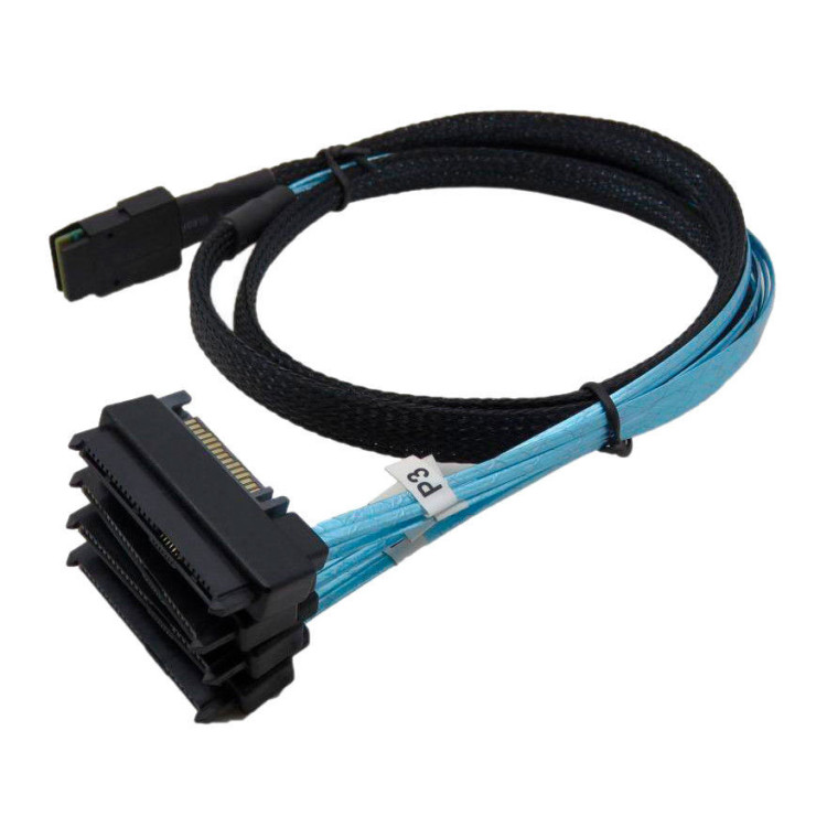 Кабель SFF-8087 Mini-SAS to 4 SFF-8482 SAS connectors with SATA
