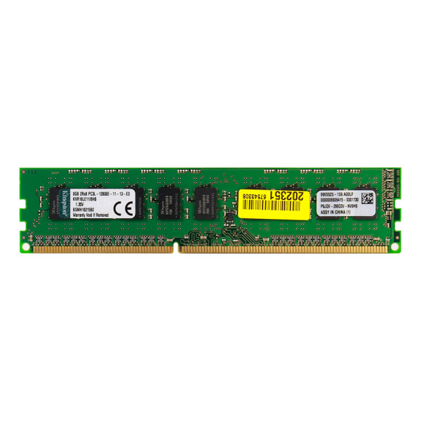 Купить Пам'ять для сервера Kingston DDR3-1600 8Gb PC3L-12800E ECC Unbuffered (KVR16LE11/8HB)
