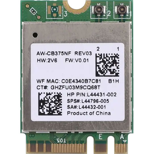 Купити Wi-Fi модуль Realtek Wi-Fi 5 RTL8822CE M.2 802.11ac Bluetooth 5.0 (AW-CB375NF)