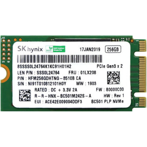 Купить SSD диск SK hynix BC501 256Gb NVMe PCIe M.2 (HFM256GDHTNG-8510B)