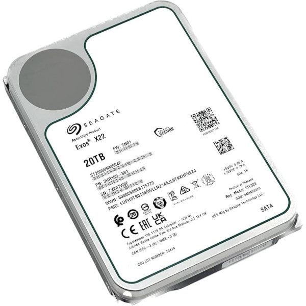Купити Жорсткий диск Seagate Exos X22 20Tb 7.2K 6G SATA 3.5 (ST20000NM004E)