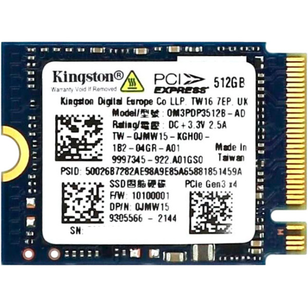 Купити SSD диск Kingston Design-in 512Gb NVMe PCIe M.2 2230 (OM3PDP3512B)