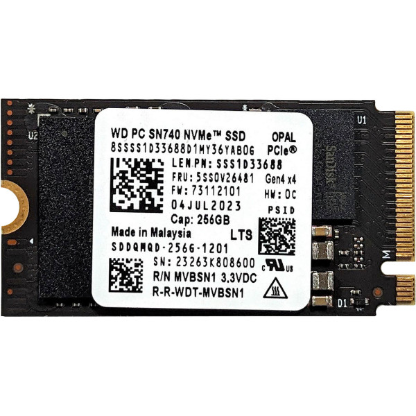 Купити SSD диск Western Digital PC SN740 256Gb NVMe PCIe M.2 2242 (SDDQMQD-256G)