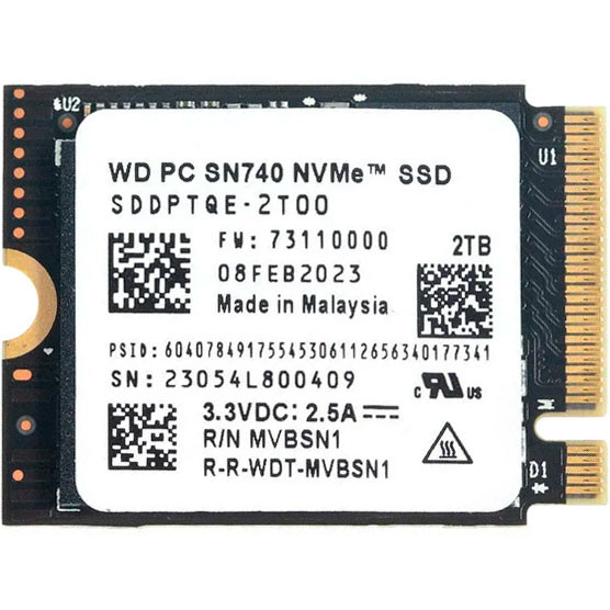 Купити SSD диск Western Digital PC SN740 2Tb NVMe PCIe M.2 2230 (SDDPTQE-2T00)