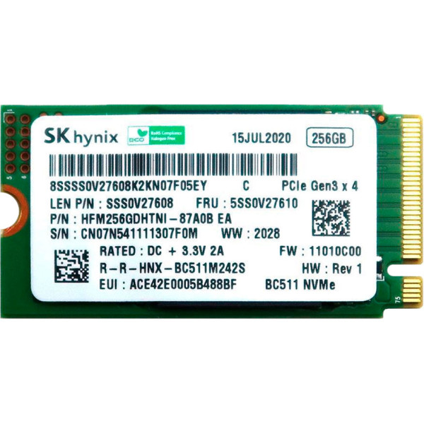 Купити SSD диск SK hynix BC511 256Gb NVMe PCIe M.2 2242 (HFM256GDHTNI-87A0B)